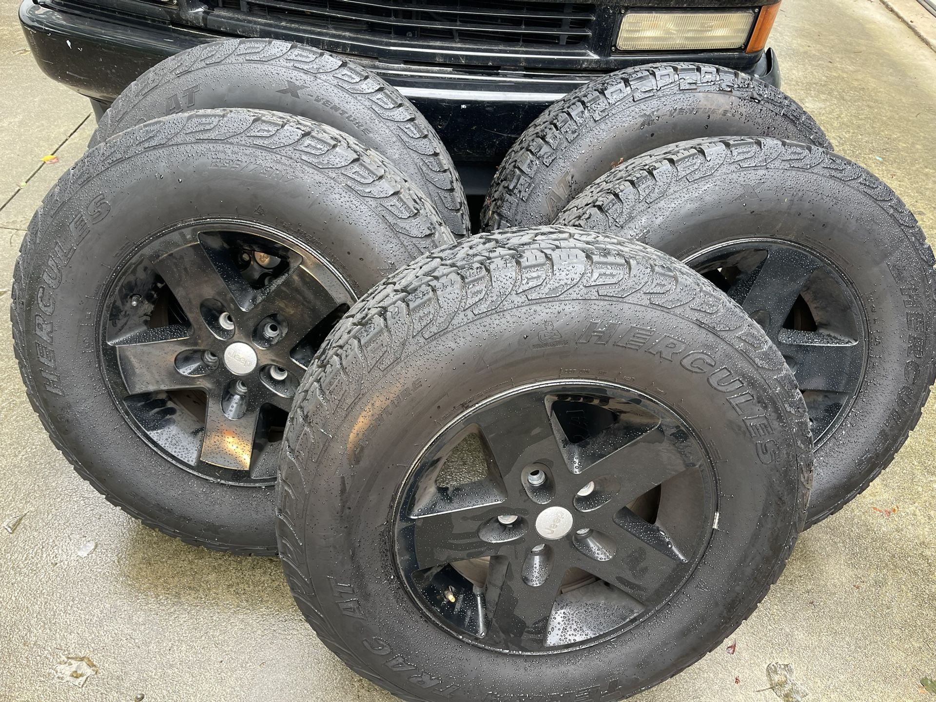 Black Jeep Wrangler Rims With New Tires