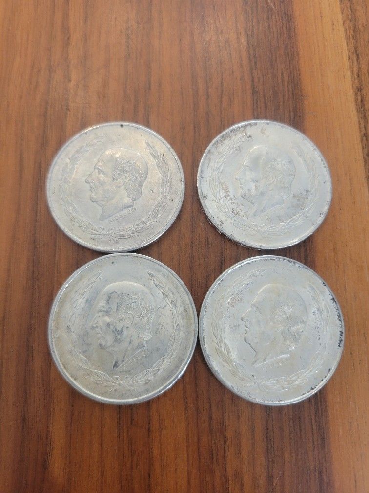 1953 Mexican 5 Pesos Silver Coins 