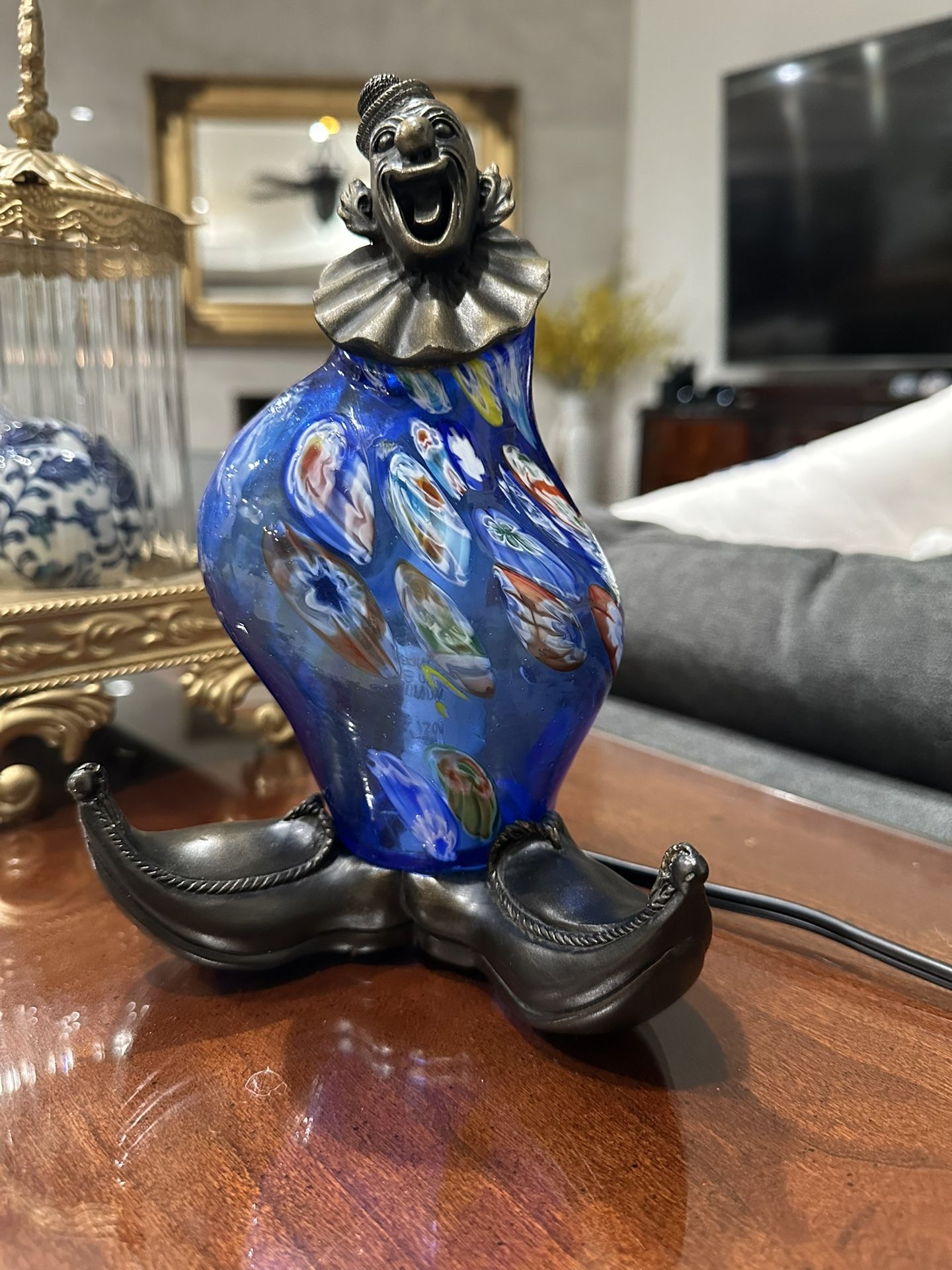 Clown Metal And Glass Night Light