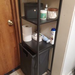 Shelf With Laundry Hamper