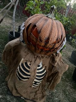Pumpkin & Skeleton Halloween animatronic