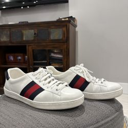 Gucci New Ace Crocodile-Embossed Sneakers 