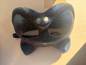 Black Glitter Masquerade Eye Mask