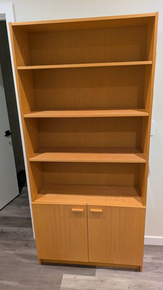 Tall Wooden Book Shelf 76x36x13"