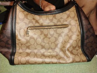 Coach New York shoulder bag in blocked signature canvas
