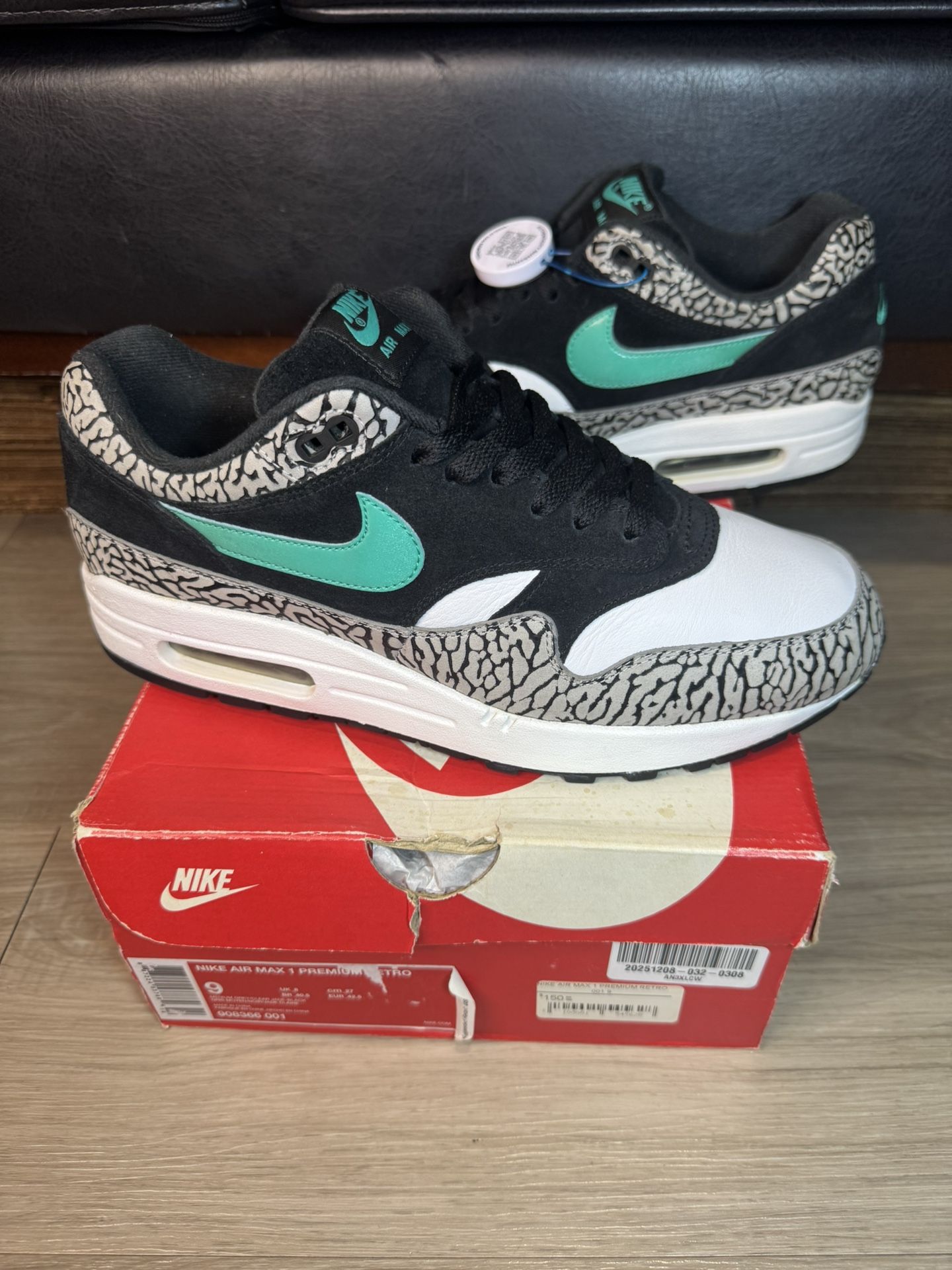 Size 9 - Nike Air Max 1 atmos Elephant (2017)