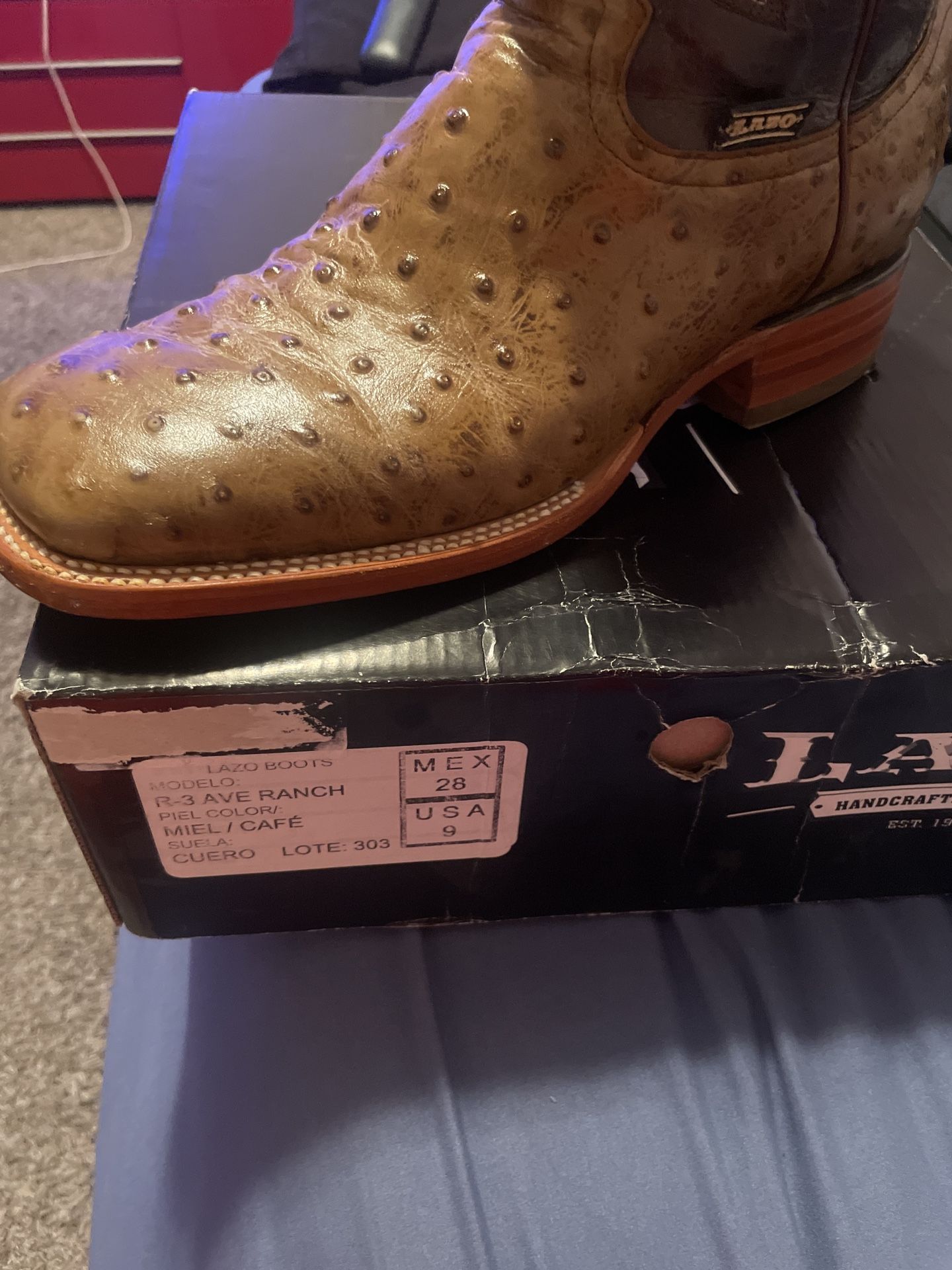 Western Ostrich Boots