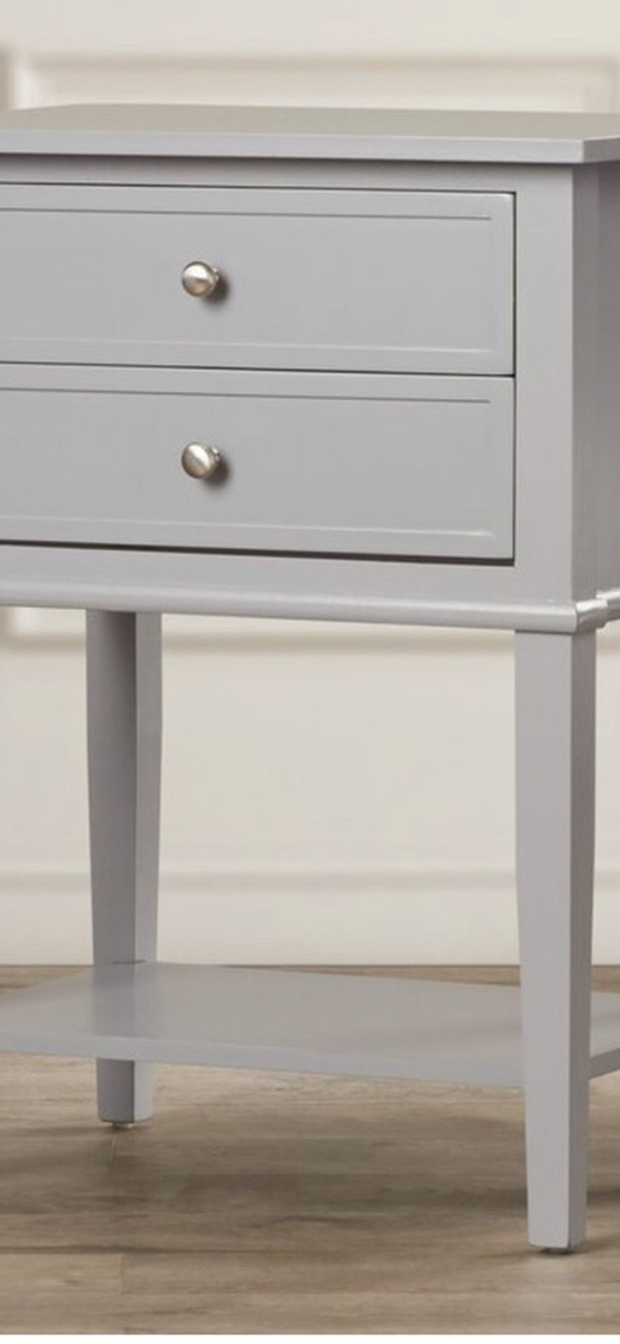 Grey End Table Night Stand - 1 Available/ $80
