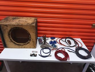12" Subwoofer Box with Car Audio Wiring Kit