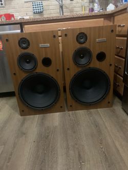 Vintage Kenwood 3 Way Tower Speakers