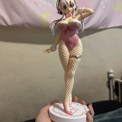 Super Sonico Pink Bunny Figure