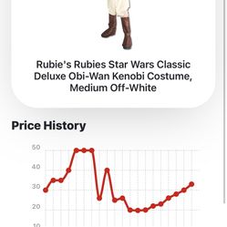 Rubie's Rubies Star Wars Classic Deluxe Obi-Wan Kenobi Costume, Medium Off-White