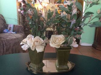 Two flower vases