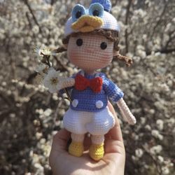 Handmade with love: Cute Crochet Donald Duck Dress-Up Girl