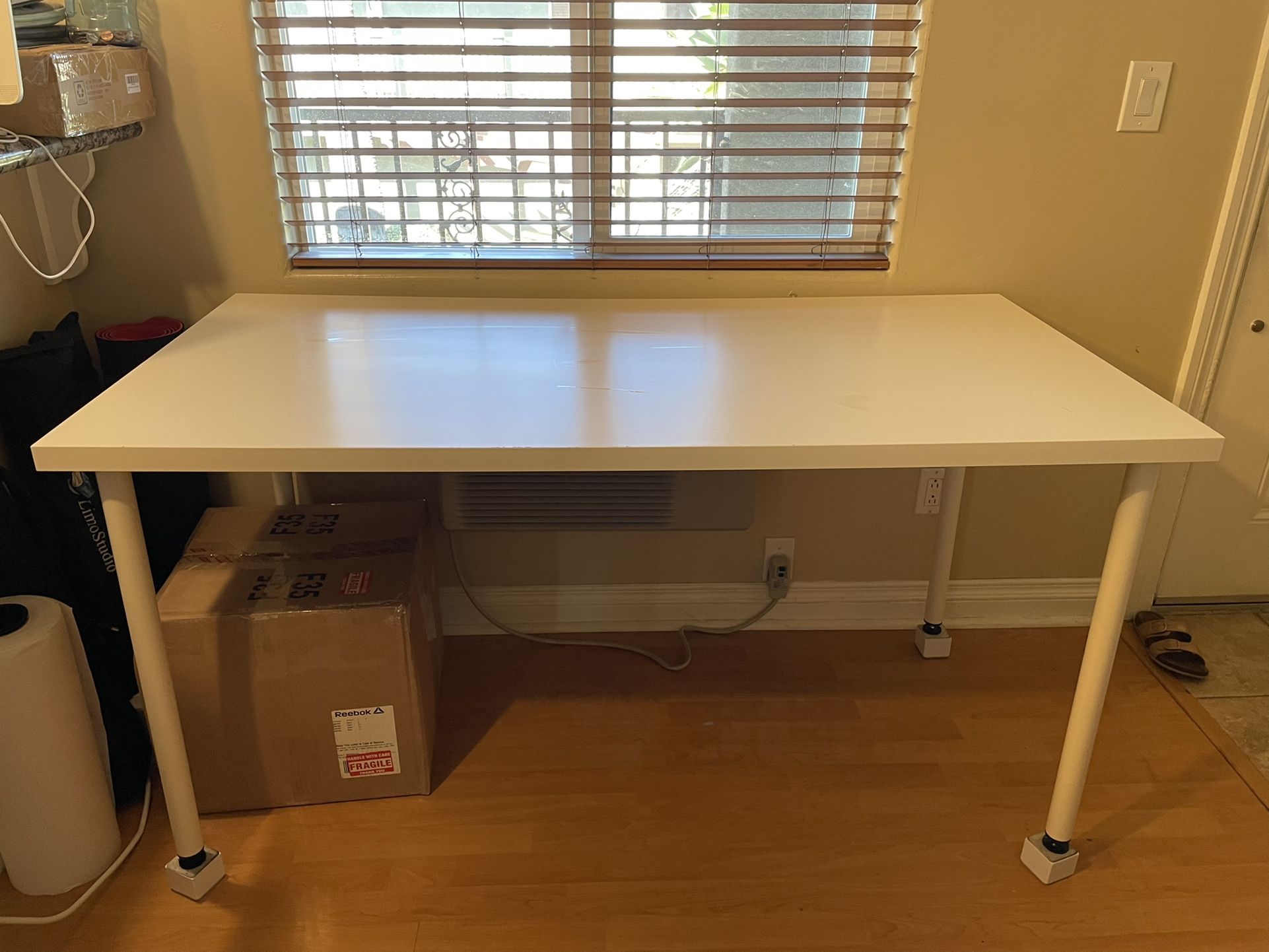 White Linnmon/Adils IKEA Desk 59”x29”x28.5”