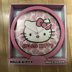 Hello Kitty Wall Clock Pink
