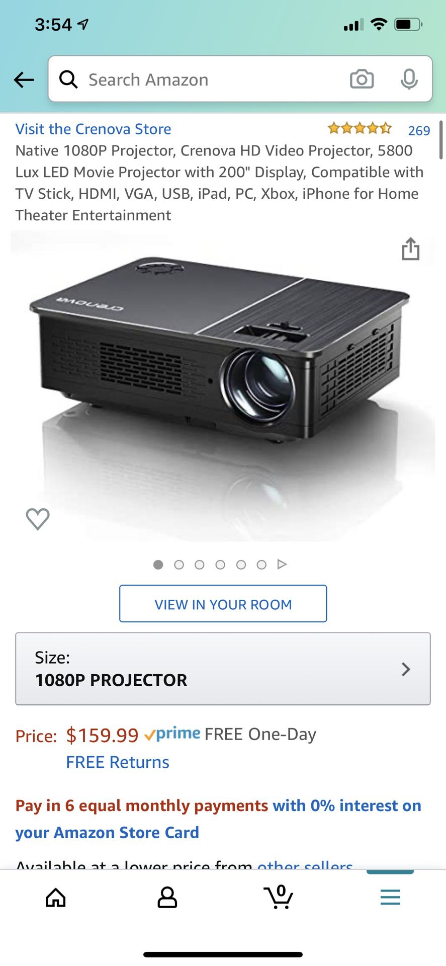 Brand new Native 1080P Projector, Crenova HD Video Projector