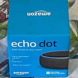 Echo Dot Smart Speaker Charcoal Color 3rd Generation - Opened IN Original BOX