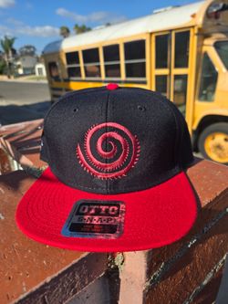 SAW Otto Snap Snapback Hat Black Red Spiral