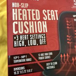 Firestone Non Slip Heated Seat Cushion . New In Box ! 
