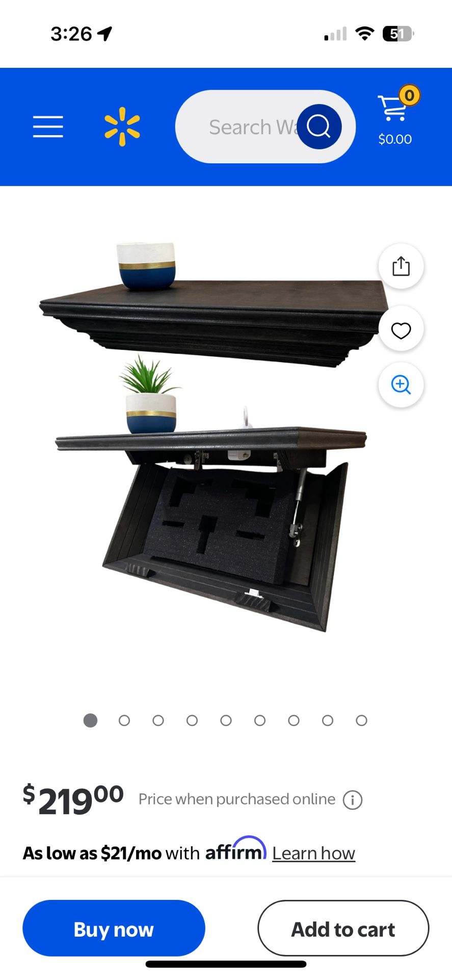 Bellewood Designs Floating Concealment Shelf