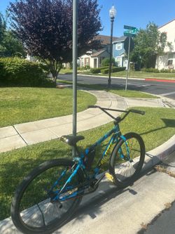 Blue & Yellow Camo SE Bikes Big Flyer