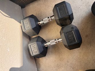 Pair of 35 Lb Dumbbells