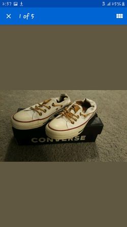 Women's Converse All Star CTAS Shoreline Slip Size 6.5 White/Biscuit/Egret