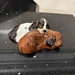 Vintage Royal Doulton Porcelain Cocker Spaniels Sleeping