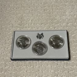 3x 1983 Los Angeles Olympic Silver Dollars • 90% Silver • Original U.S. Mint Set