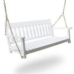 New in box Cambridge Casual Solid Wood Bentley Porch Swing, White