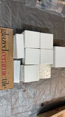 72 new white ceramic tile tiles