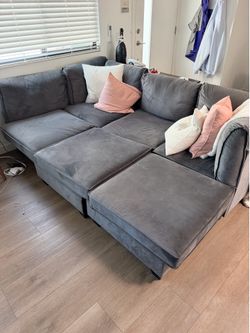 6 piece modular sectional sofa