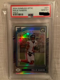 2024 Panini Donruss Optic Rated Rookie Malik Nabers #271 Holo Prizm PSA 10 GEM