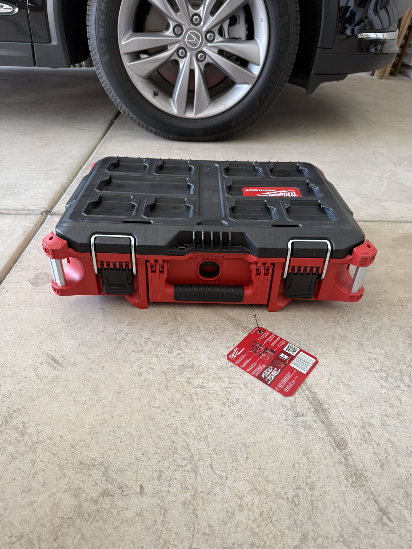 PACKOUT 22 in. Medium Red Tool Box with 75 lbs. Weight Capacity
