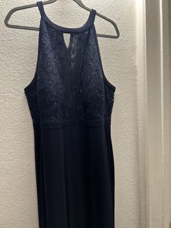 Navy Blue Plus Size Formal Dress