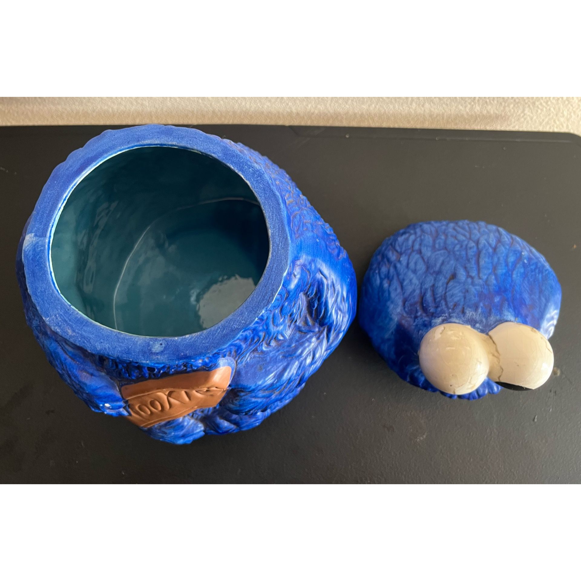 RARE Vintage Cookie Monster Cookie Jar Muppet's Cookie Chef Demand Mar -  collectibles - by owner - sale - craigslist