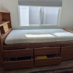 Oak Twin Captain's Bed - FREE