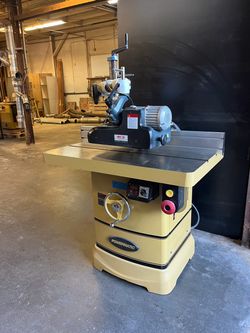 Powermatic shaper & Cantek power feeder