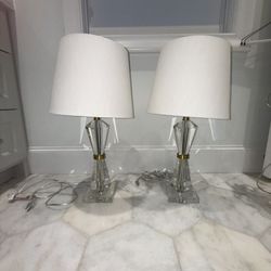 Pair Of Crystal Table Lamps! 