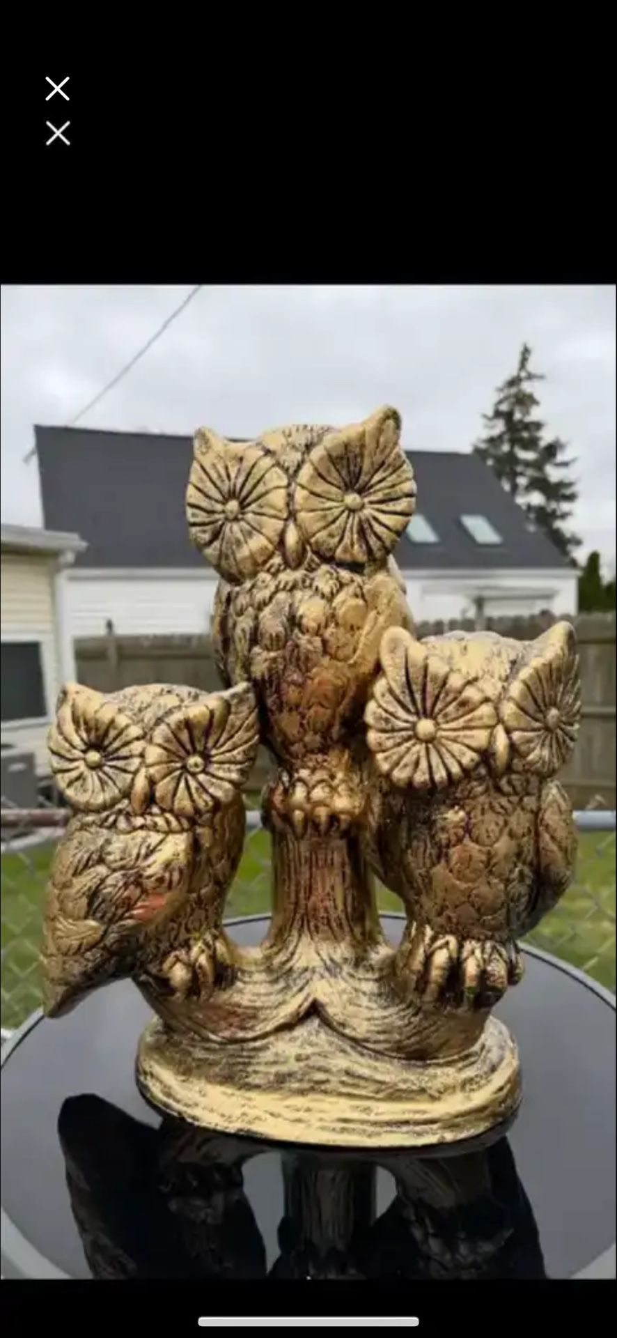 Owl, Family Statue