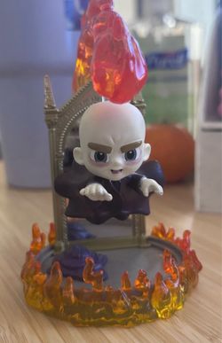 Voldemort Chibi Figure on Throne with Flames