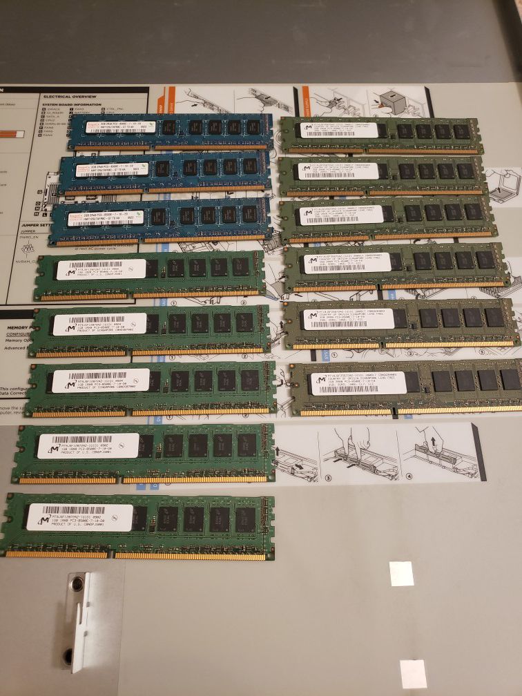 Server Memory Ram DDR3 ECC lot.