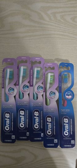 Oral-B Advanced Whitening / Deep Clean Toothbrushes – 5 Pack