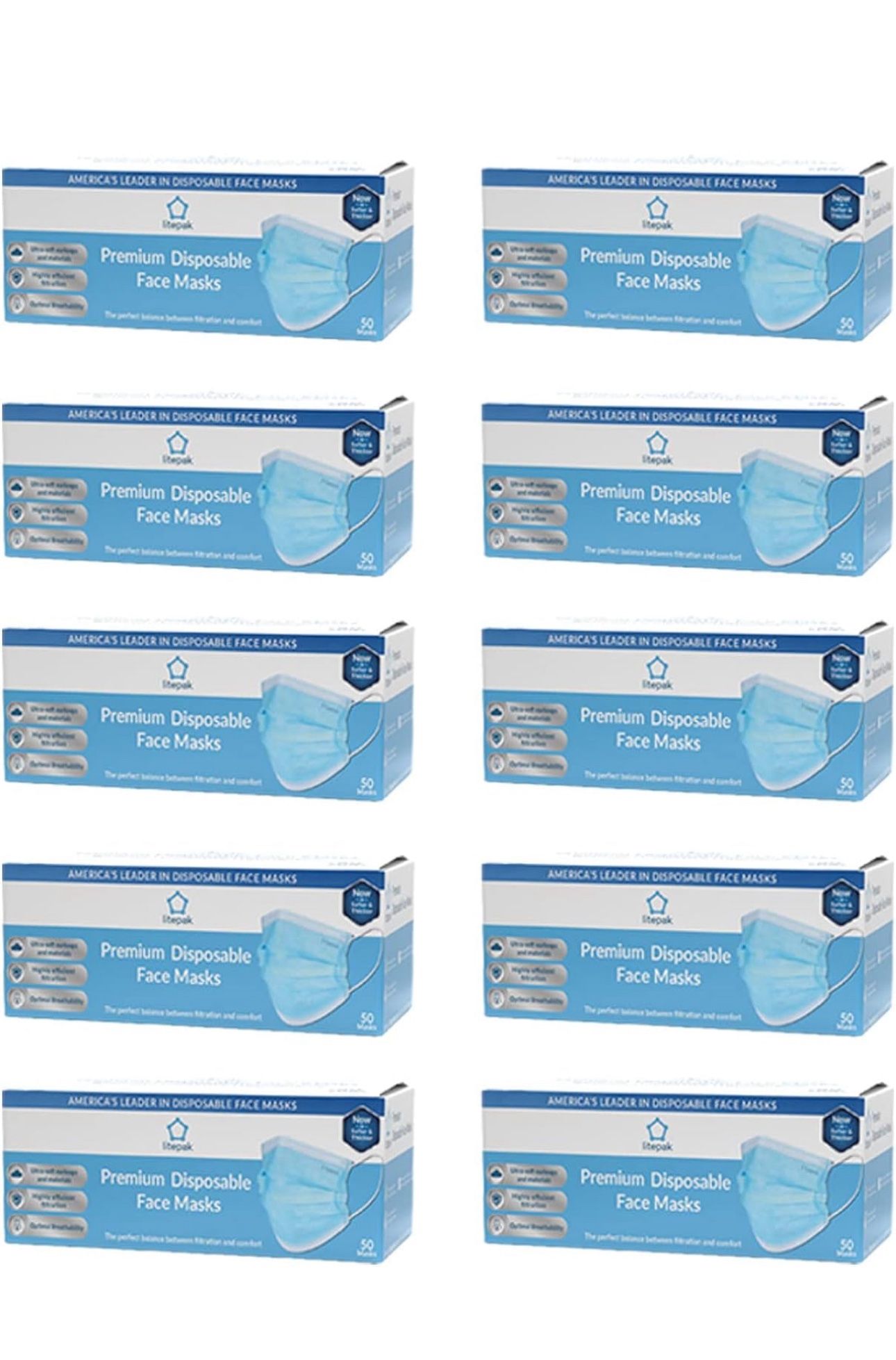 500 Mask Disposable Face Masks