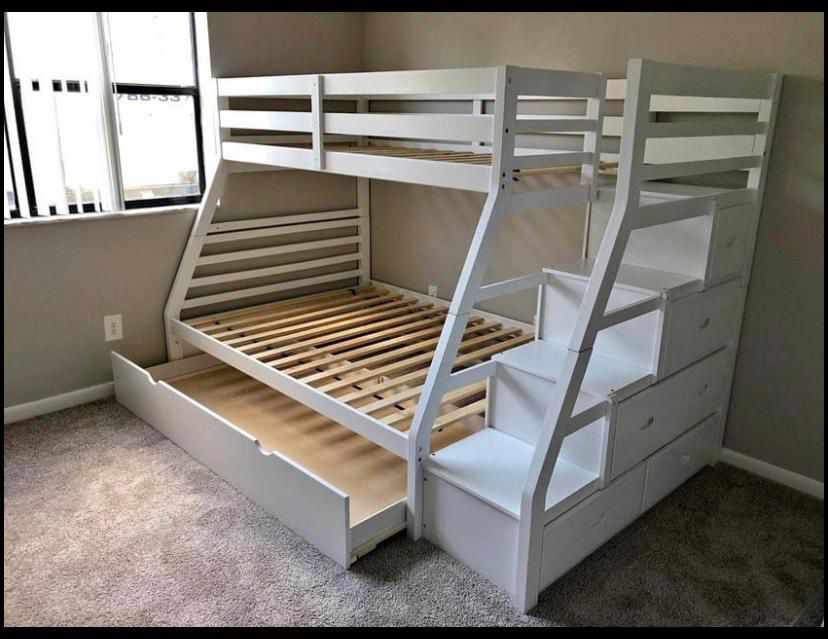 Twin over Full   bunk beds frame and free deliverybox and