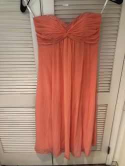 Prom/Bridesmaid Dress- Coral- Strapless