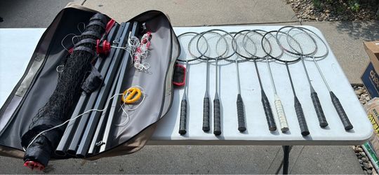 Badminton Set with Net and Rackets