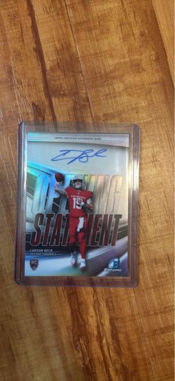 2026 Bowman Chrome Carson Beck Opening Statement Signatures Autograph RC