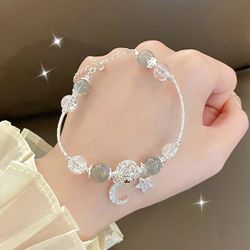 Moon & Gray Moonstone Bracelet